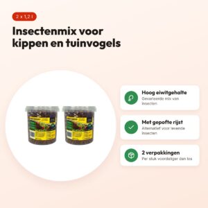Utopia insectenmix kippen en tuinvogels 1,2 l – multipack 2 stuks – voordelen
