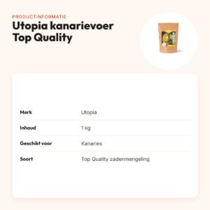 Utopia kanarievoer Top Quality 1 kg – met tijmpoeder – productinformatie
