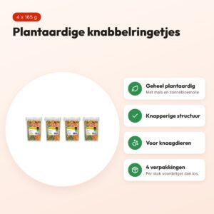 Utopia knabbelringetjes knaagdieren 165 g – plantaardig, multipack 4 stuks – voordelen