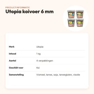 Utopia koivoer 6 mm met probiotica 1 kg – multipack 4 stuks – productinformatie