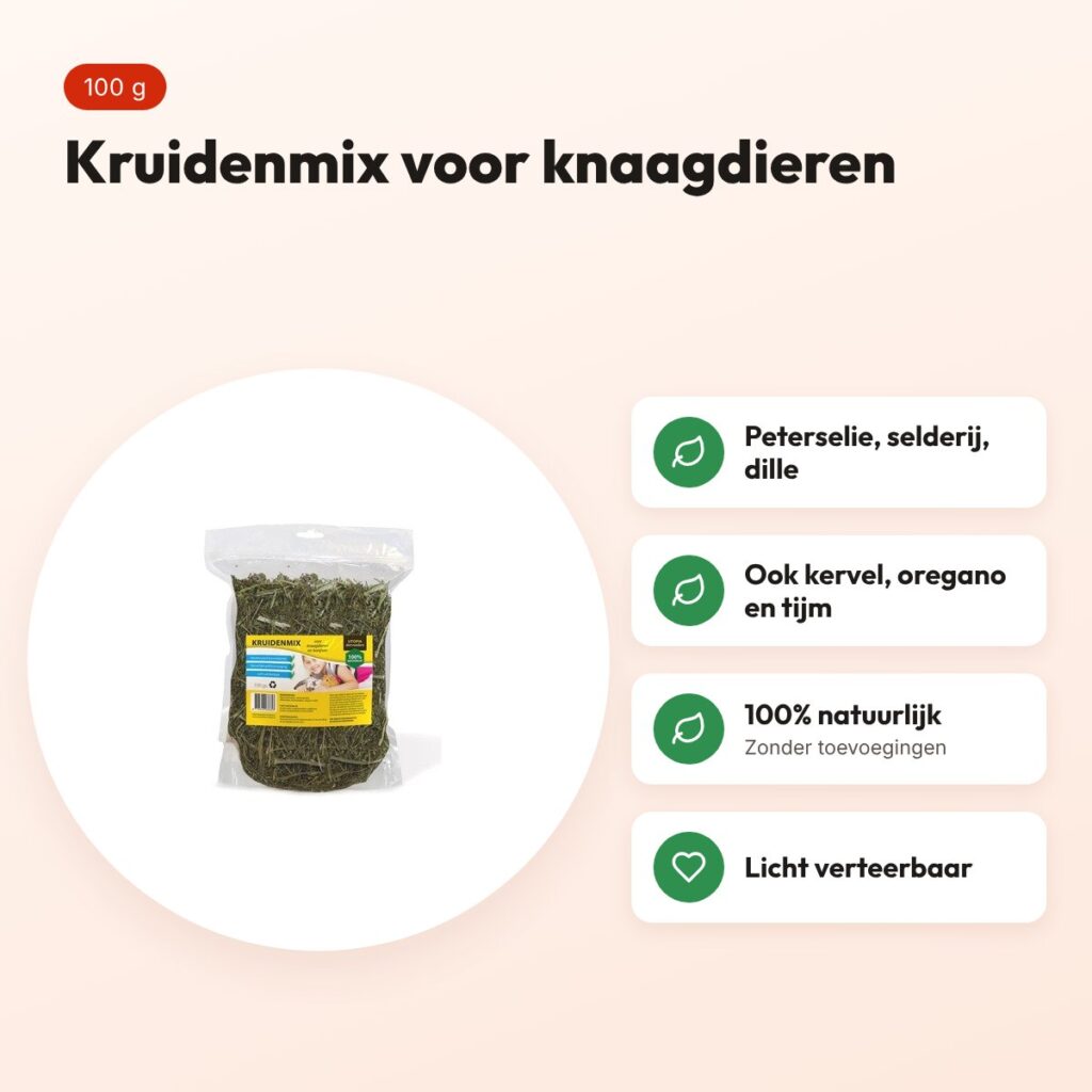 Utopia kruidenmix 100 g – aanvullend diervoeder voor knaagdieren – voordelen