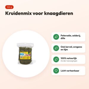 Utopia kruidenmix 100 g – aanvullend diervoeder voor knaagdieren – voordelen