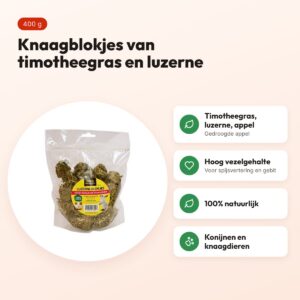 Utopia luzerneblokjes 400 g – knaagsnack voor konijnen en knaagdieren – voordelen