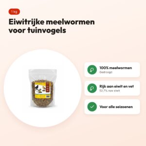 Utopia meelwormen voor tuinvogels 1 kg – gedroogd – voordelen