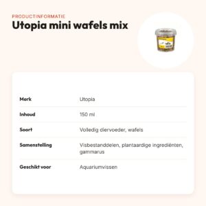 Utopia mini wafels mix visvoer 150 ml – productinformatie