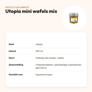 Utopia mini wafels mix visvoer 350 ml – productinformatie