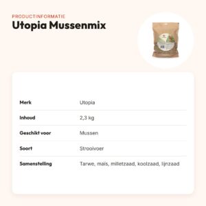 Utopia Mussenmix strooivoer 2,3 kg – luxe tuinvogelvoer voor mussen – productinformatie