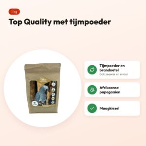 Utopia papegaaienvoer Afrikaans Top Quality 1 kg – met tijmpoeder – voordelen