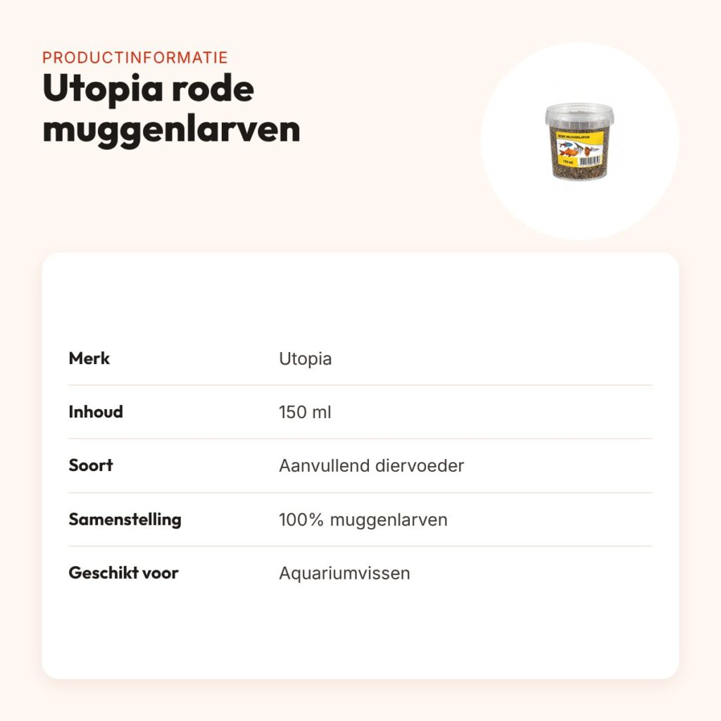 Utopia rode muggenlarven visvoer 150 ml – productinformatie