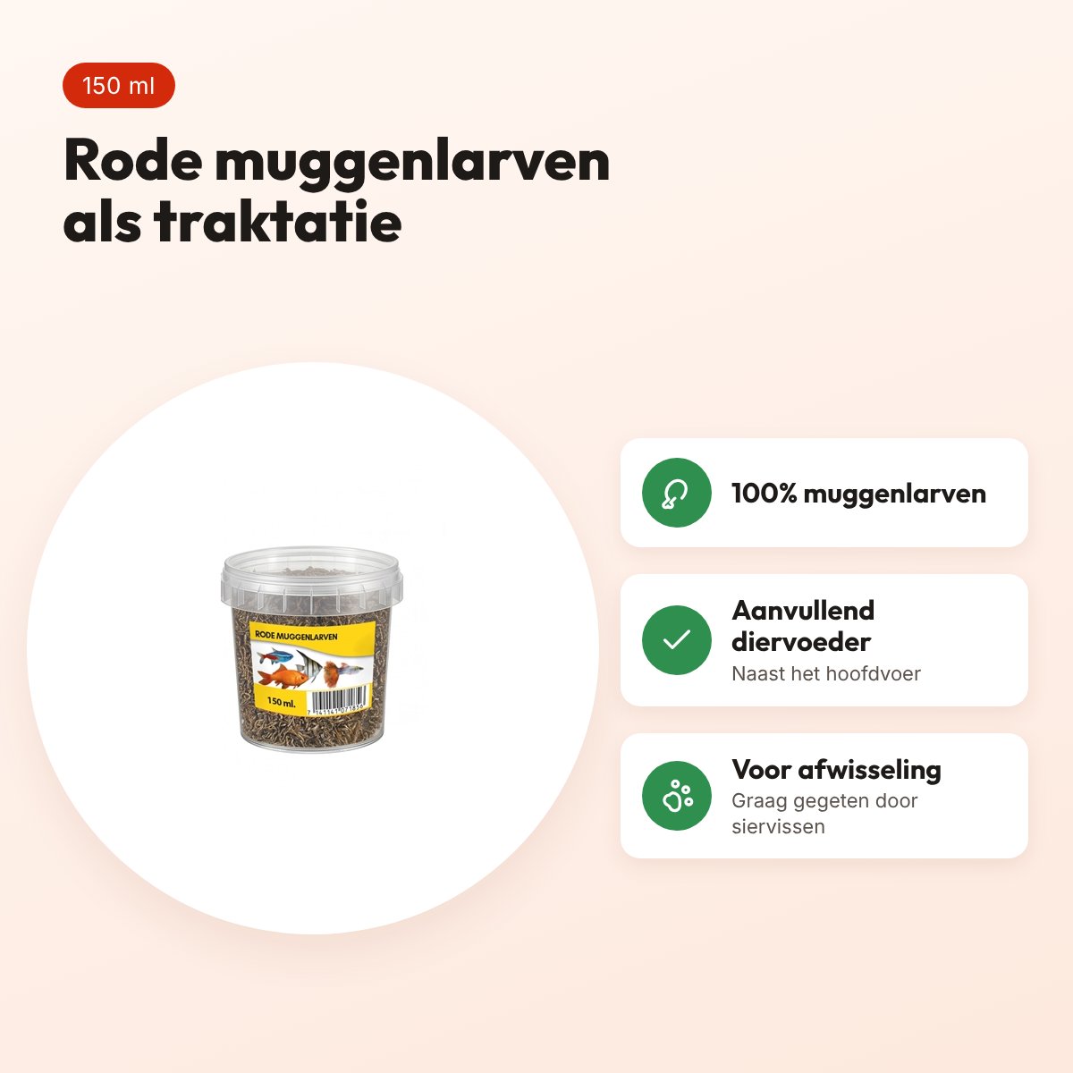 Utopia rode muggenlarven visvoer 150 ml – voordelen