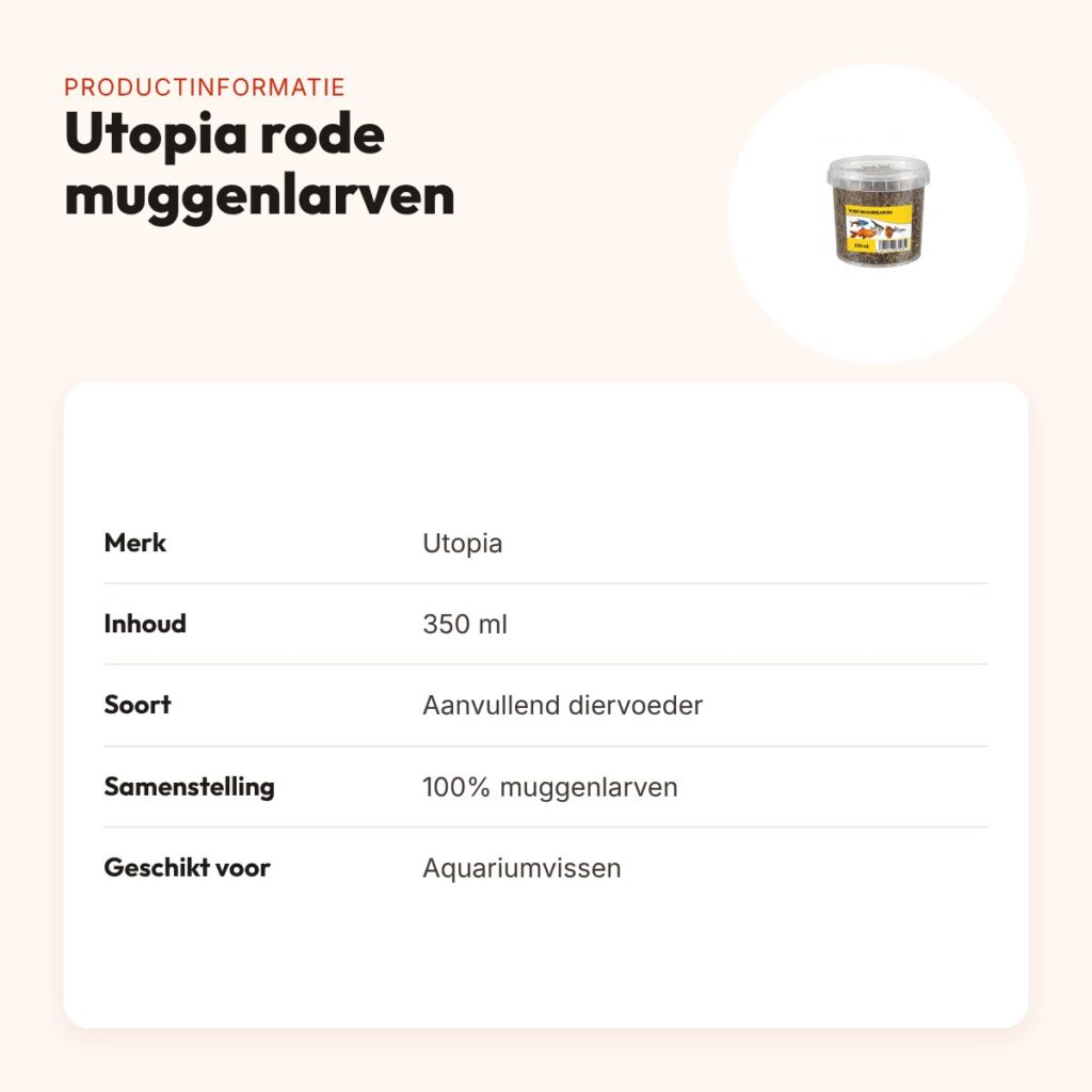 Utopia rode muggenlarven visvoer 350 ml – productinformatie