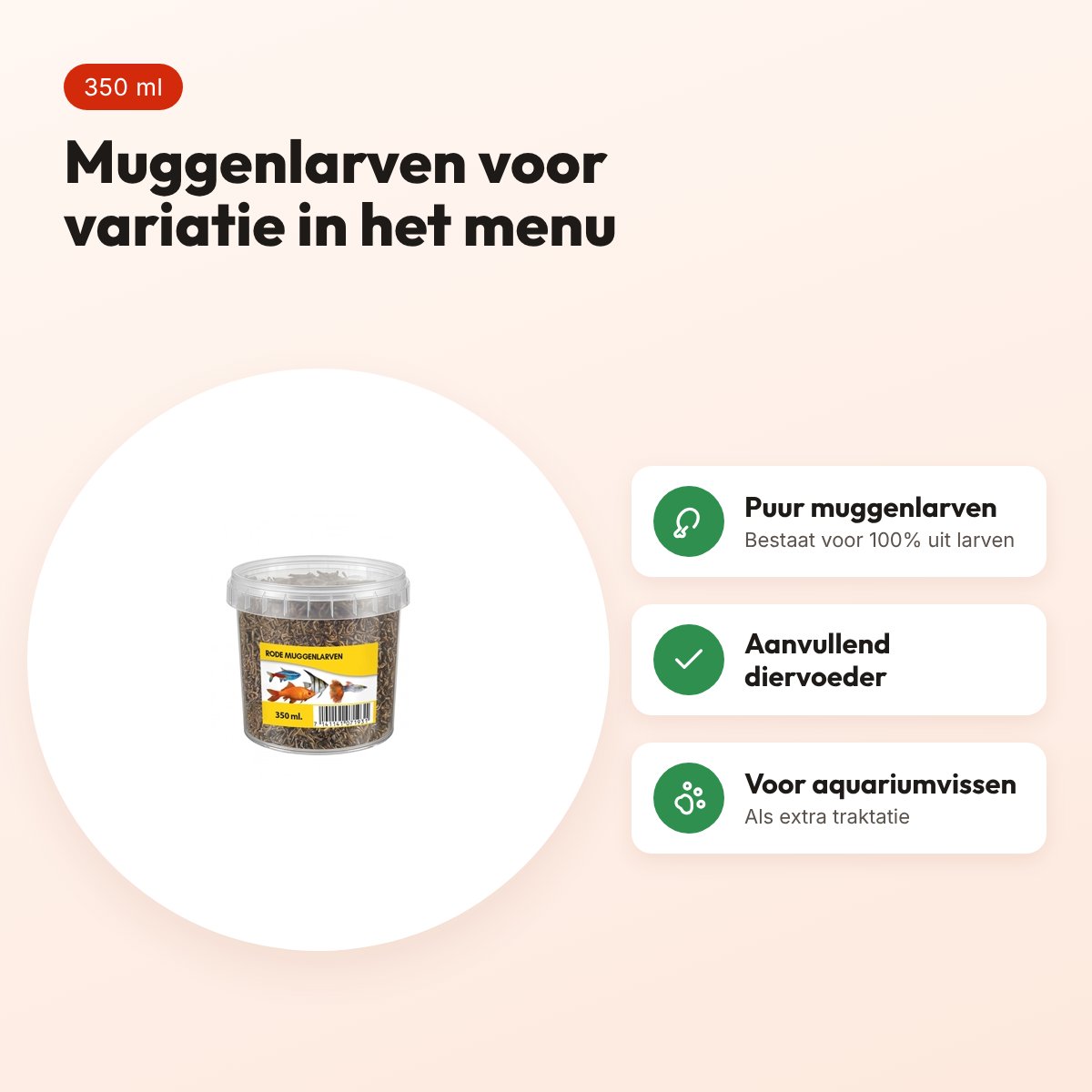 Utopia rode muggenlarven visvoer 350 ml – voordelen