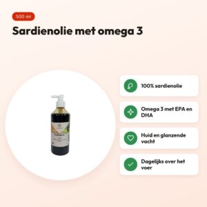 Utopia sardienolie 500 ml – omega 3-olie voor honden – voordelen