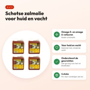 Utopia Schotse zalmolie 1 l – omega 3-6 supplement – multipack 4 stuks – voordelen