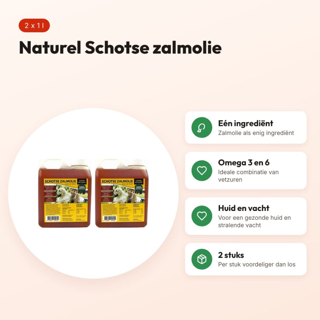 Utopia Schotse zalmolie naturel 1 l – omega 3 en 6, multipack 2 stuks – voordelen