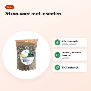 Utopia strooivoer met insecten 1,8 kg – luxe tuinvogelvoer – voordelen