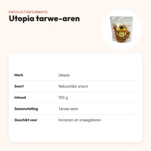 Utopia tarwe-aren 100 g – natuurlijke snack voor konijnen en knaagdieren – productinformatie