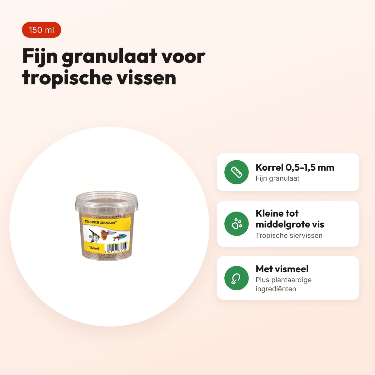 Utopia tropisch granulaat visvoer 150 ml – 0,5-1,5 mm – voordelen