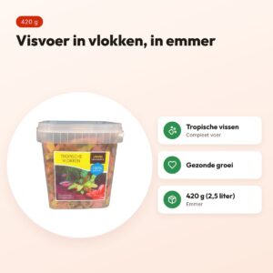 Utopia tropische vlokken 420 g (2,5 liter) – compleet visvoer in emmer – voordelen