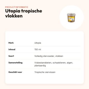 Utopia tropische vlokken visvoer 150 ml – productinformatie