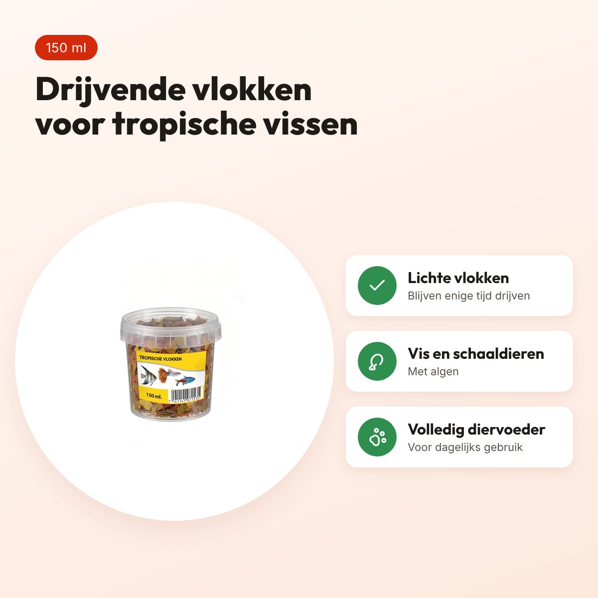 Utopia tropische vlokken visvoer 150 ml – voordelen