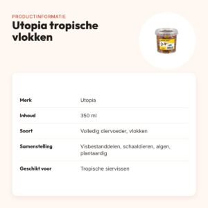 Utopia tropische vlokken visvoer 350 ml – productinformatie