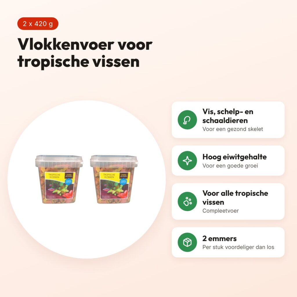 Utopia tropische vlokken visvoer 420 g – multipack 2 stuks – voordelen