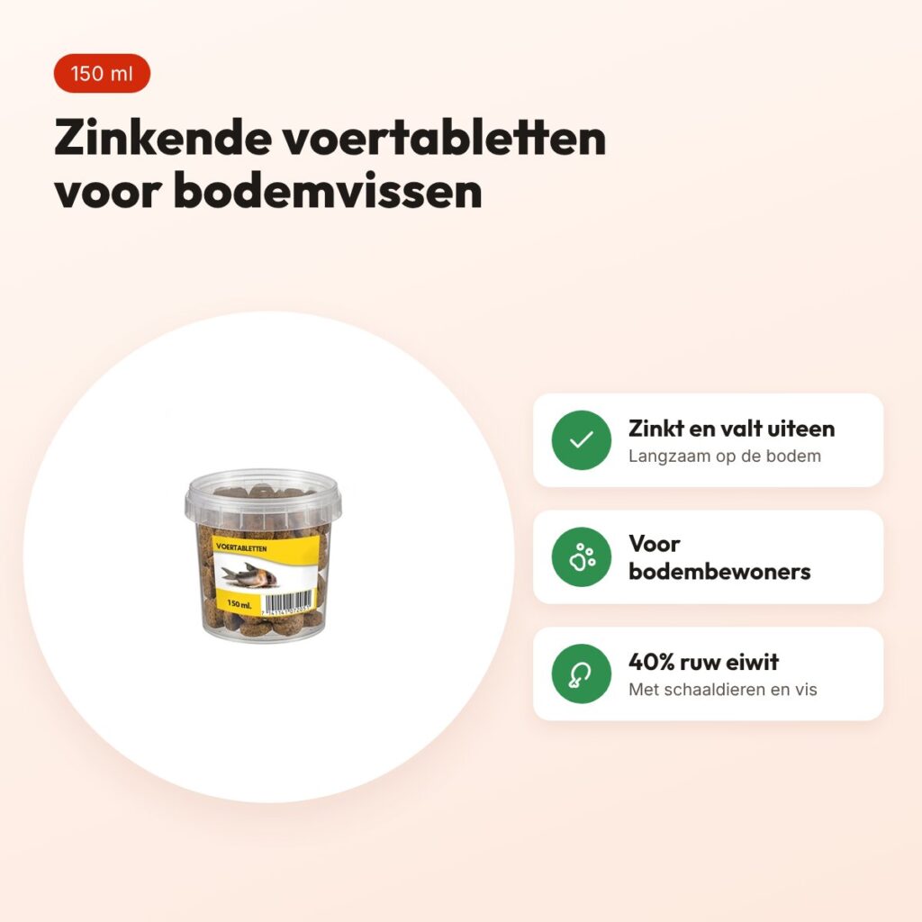 Utopia voertabletten visvoer 150 ml – zinkend, voor bodemvissen – voordelen