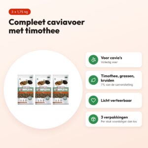 Versele-Laga Cavia Complete caviavoer 1,75 kg – multipack 3 stuks – voordelen