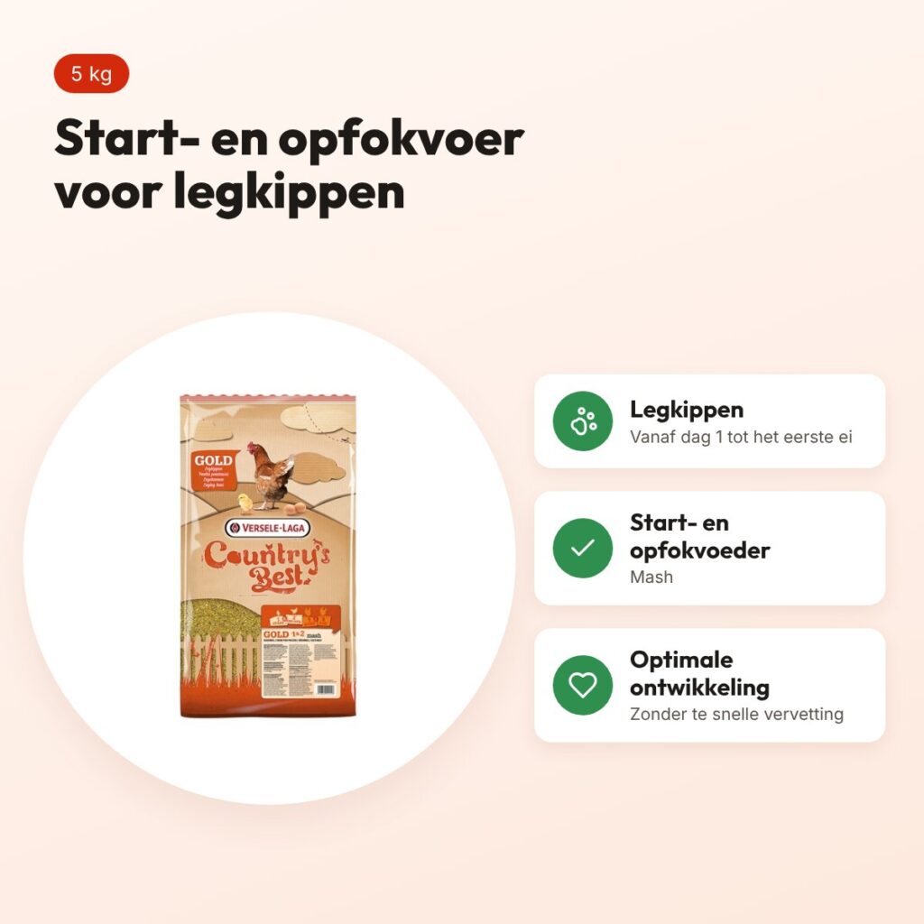 Versele-Laga Country's Best Gold 1&2 mash 5 kg – start- en opfokvoer – voordelen