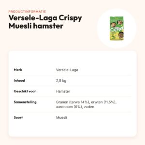 Versele-Laga Crispy Muesli hamster 2,5 kg – productinformatie