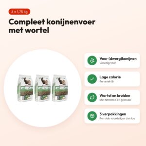 Versele-Laga Cuni Complete konijnenvoer 1,75 kg – multipack 3 stuks – voordelen