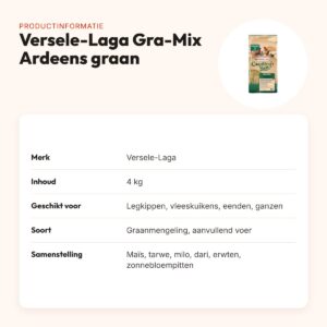 Versele-Laga Gra-Mix Ardeens graan 4 kg – graanmengeling voor pluimvee – productinformatie