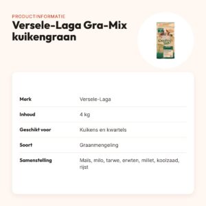 Versele-Laga Gra-Mix kuiken- en kwartelgraan 4 kg – fijn – productinformatie