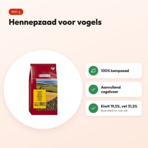 Versele-Laga hennepzaad (kempzaad) 900 g – aanvullend vogelvoer – voordelen