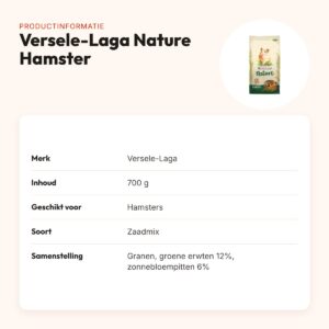 Versele-Laga Nature Hamster hamstervoer 700 g – met meelwormen – productinformatie