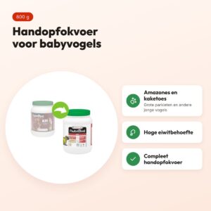 Versele-Laga Nutribird A21 handopfokvoer babyvogels 800 g – voordelen