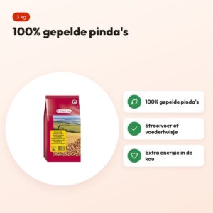 Versele-Laga Prestige gepelde pinda's 3 kg – aanvullend voer tuinvogels – voordelen