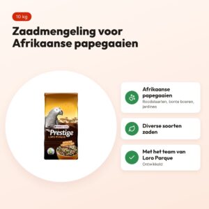 Versele-Laga Prestige Premium Afrikaanse papegaai 10 kg – zaadmengeling – voordelen