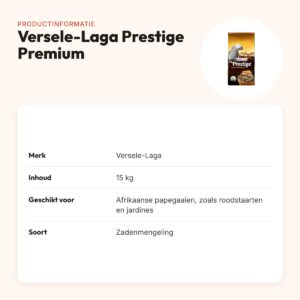 Versele-Laga Prestige Premium Afrikaanse papegaai 15 kg – zaadmengeling – productinformatie
