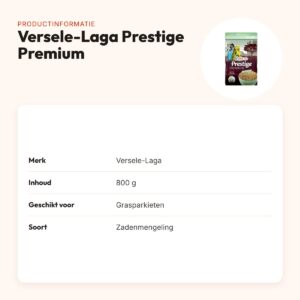 Versele-Laga Prestige Premium grasparkietenvoer 800 g – zadenmengeling – productinformatie