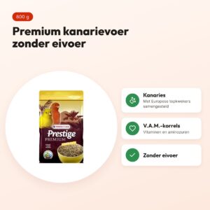 Versele-Laga Prestige Premium kanarievoer 800 g – compleet vogelvoer – voordelen