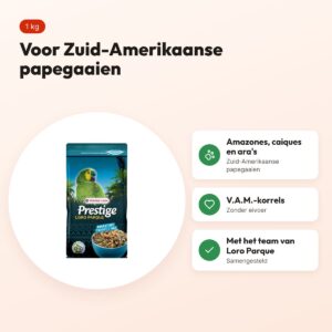Versele-Laga Prestige Premium Loro Parque Amazone papegaai 1 kg – voordelen