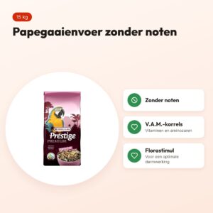 Versele-Laga Prestige Premium Loro Parque papegaaienvoer zonder noten 15 kg – voordelen