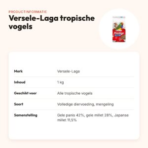 Versele-Laga Prestige tropische vogels vogelvoer 1 kg – mengeling – productinformatie