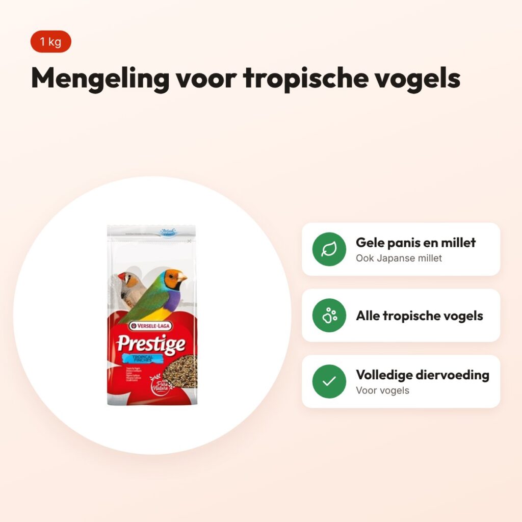 Versele-Laga Prestige tropische vogels vogelvoer 1 kg – mengeling – voordelen