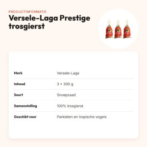 Versele-Laga Prestige trosgierst 300 g – multipack 3 stuks – productinformatie