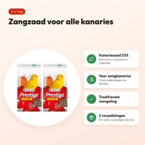 Versele-Laga Prestige zangzaad kanaries 1 kg – multipack 2 stuks – voordelen