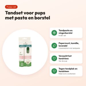 Vet's Best Puppy Dental Kit – tandpasta en vingerborstel voor pups – voordelen