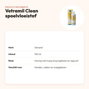 Vetramil Clean spoelvloeistof 100 ml – op basis van honing – productinformatie
